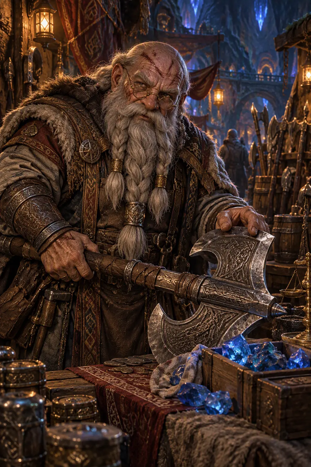 Tiravel Crossbeard — Tradesman, Diplomat, Dwarf